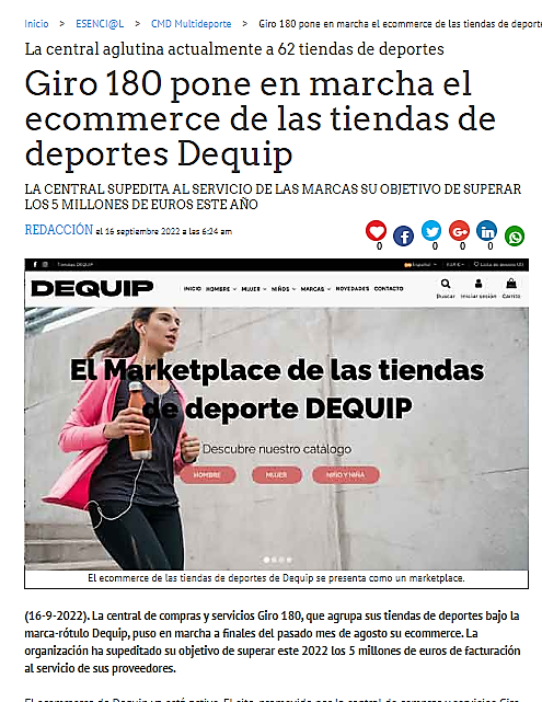 lanzamos nuestro ecommerce Dequip.es