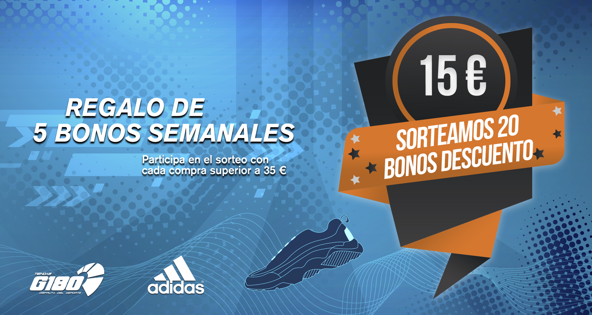 ¡Sorteamos 20 bonos descuento en nuestras #TiendasG180!